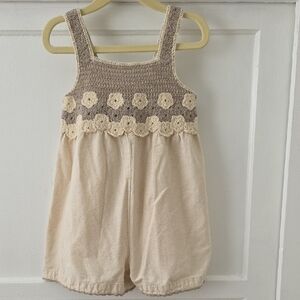 Zara Beige and Cream Kids Romper